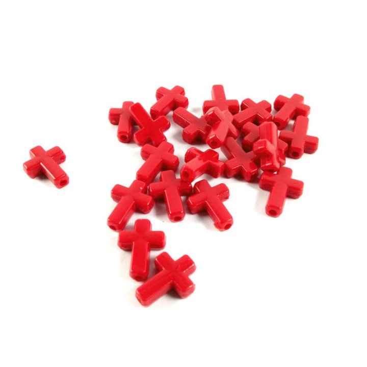 Handmade bile | Margele cruce de trecere 15mm | 6073