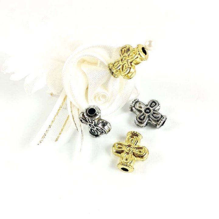 Handmade bile | Margele cruce de trecere 15mm | 6076