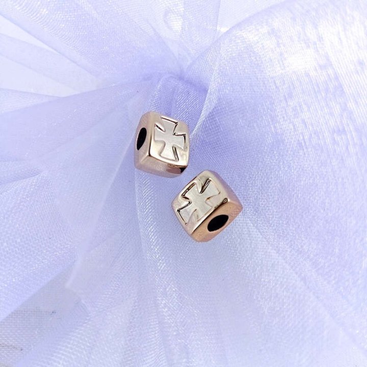 Handmade bile | Margele dreptunghi de trecere 9mm | 6082