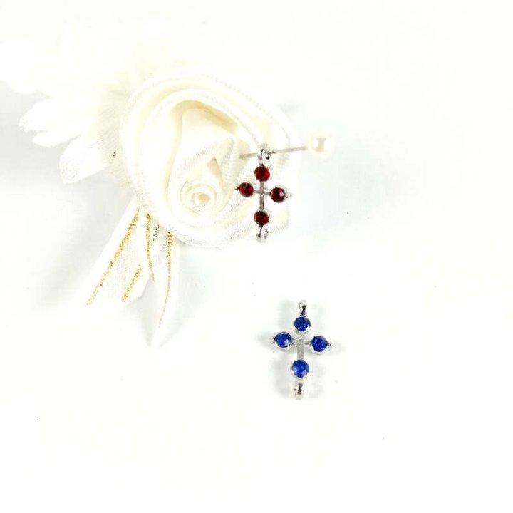 Handmade bile | Margele cruce de legatura 17mm | 6083