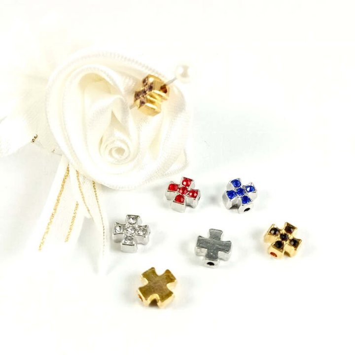 Handmade bile | Margele cruce de trecere 8mm | 6084