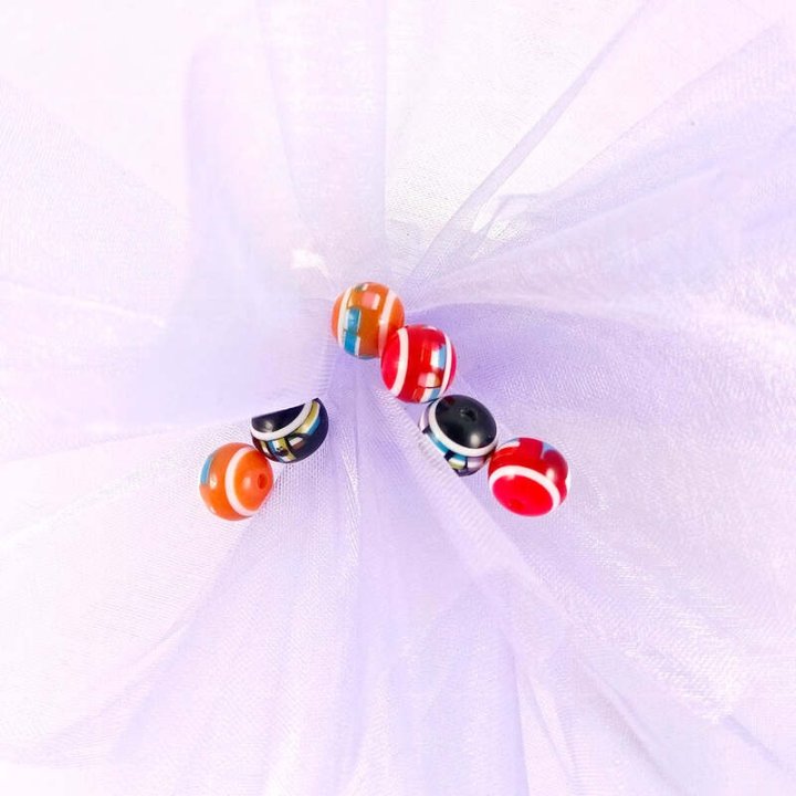 Handmade bile | Margele rotunde de trecere 8mm | 6086