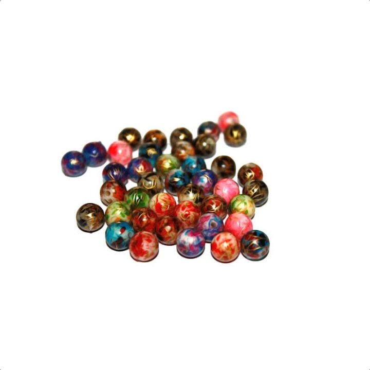 Handmade bile | Margele rotunde de trecere 10mm | 6119