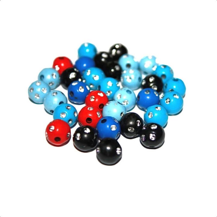 Handmade bile | Margele rotunde de trecere 10mm | 6131