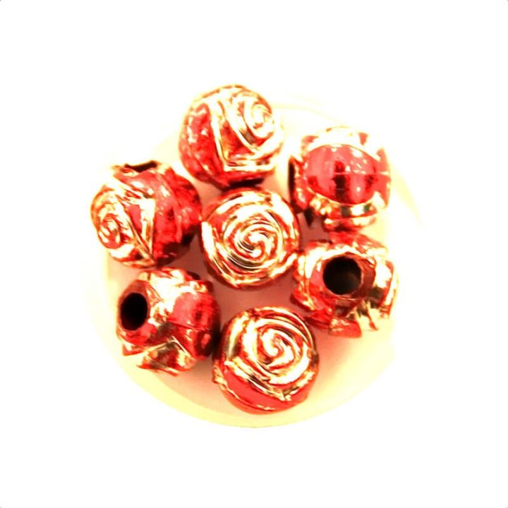 Handmade bile | Margele rotunde de trecere 10mm | 6133