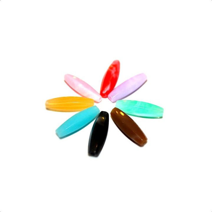 Handmade bile | Margele ovale de trecere 23mm | 6156