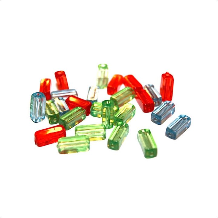 Handmade bile | Margele dreptunghi de trecere 13mm | 6158