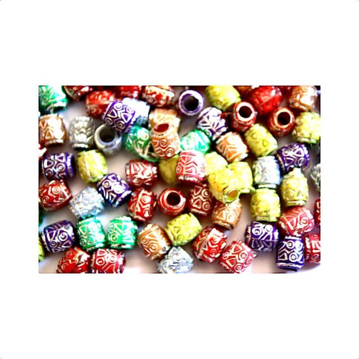 Handmade bile | Margele cilindru de trecere 8mm | 6159