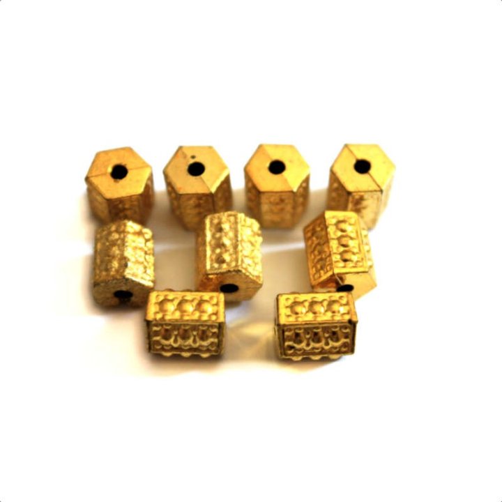 Handmade bile | Margele hexagon de trecere 12mm | 6162