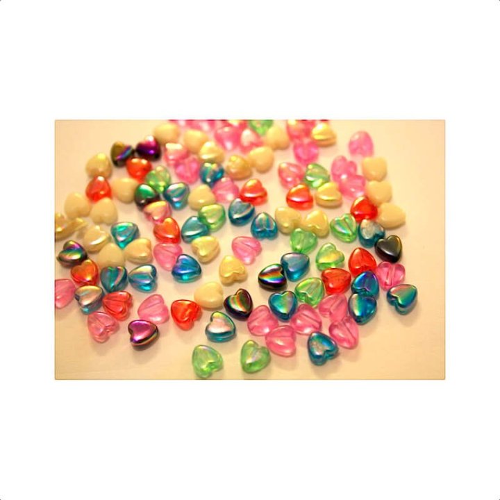 Handmade bile | Margele inima de trecere 6mm | 6166