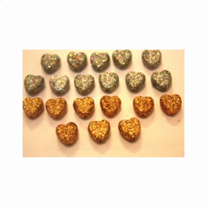 Handmade bile | Margele inima de trecere 9mm | 6167