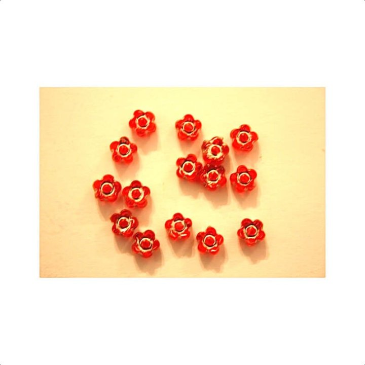 Handmade bile | Margele floare de trecere 6mm | 6171