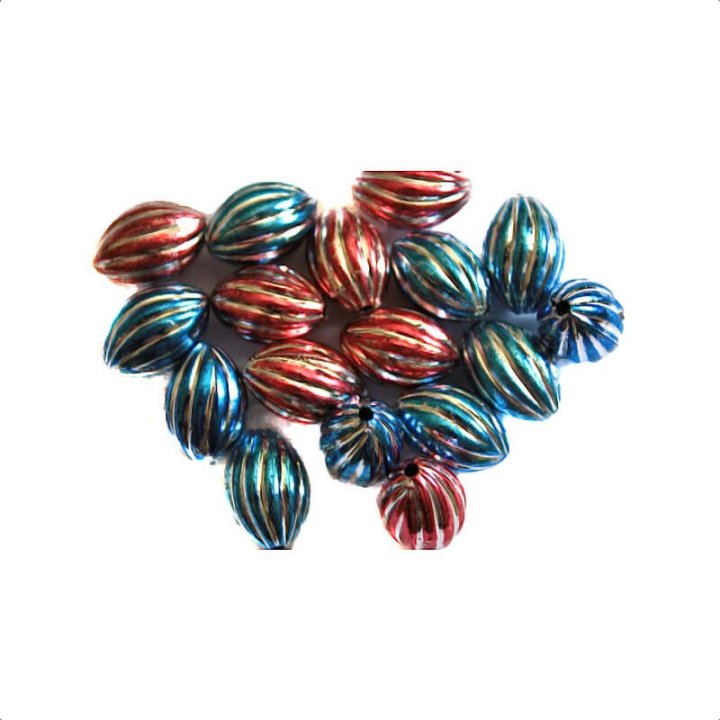 Handmade bile | Margele ovale de trecere 17mm | 6174