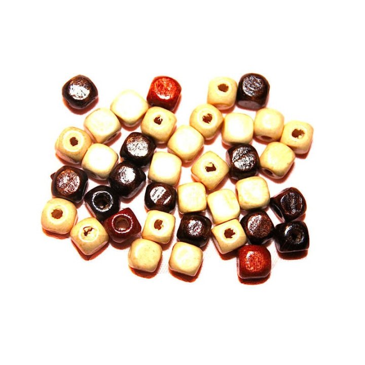Handmade bile | Margele cub de trecere 7mm | 6193