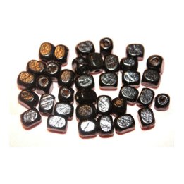 Handmade bile | Margele dreptunghi de trecere 9mm | 6199