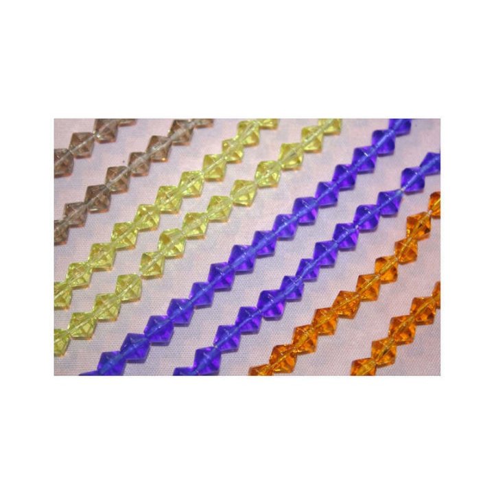 Handmade bile | Margele romb de trecere 8mm | 6232