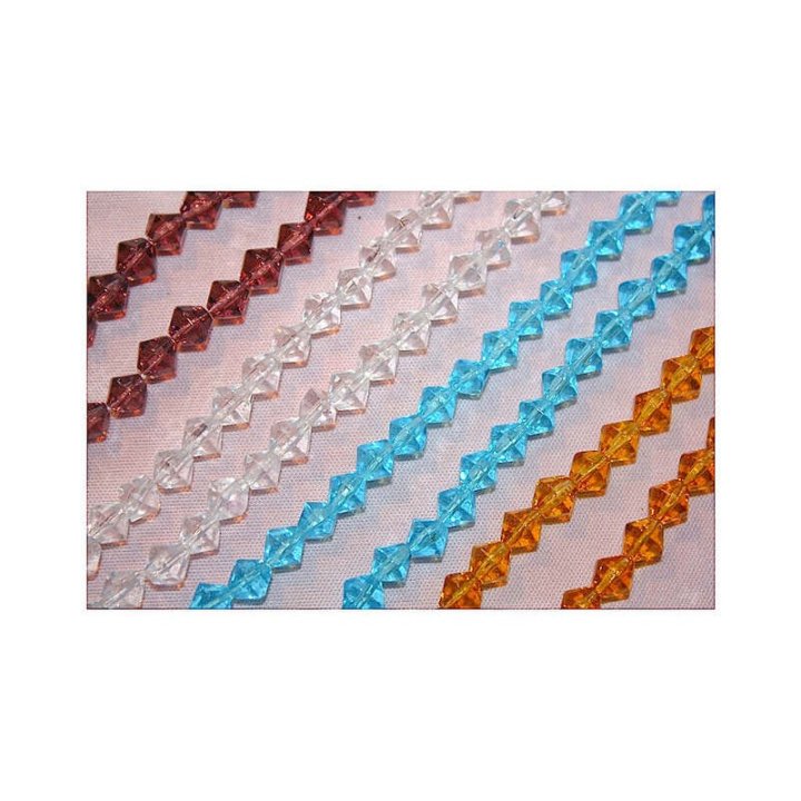 Handmade bile | Margele romb de trecere 8mm | 6233