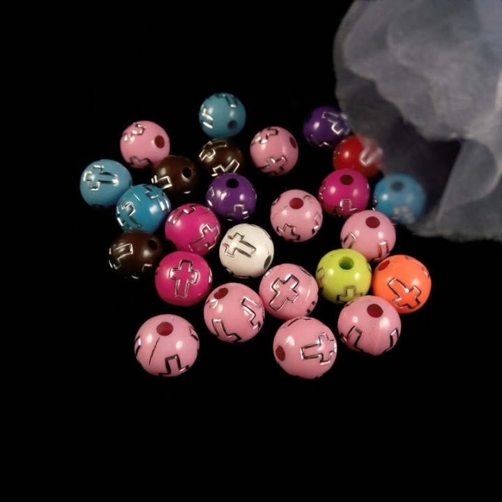 Handmade bile | Margele rotunde de trecere 10mm | 6254
