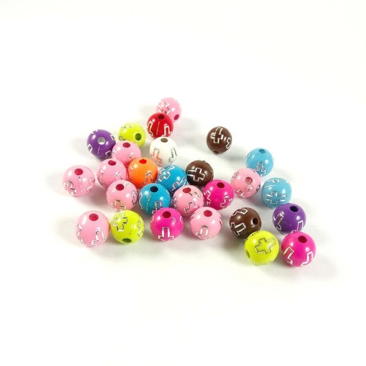 Handmade bile | Margele rotunde de trecere 10mm | 6254