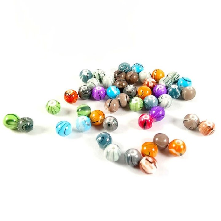 Handmade bile | Margele rotunde de trecere 8mm | 6255