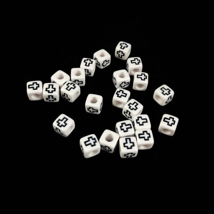 Handmade bile | Margele cub de trecere 5mm | 6257