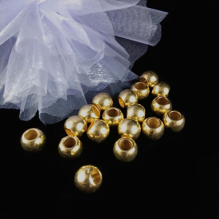 Handmade bile | Margele rotunde de trecere 12mm | 6261