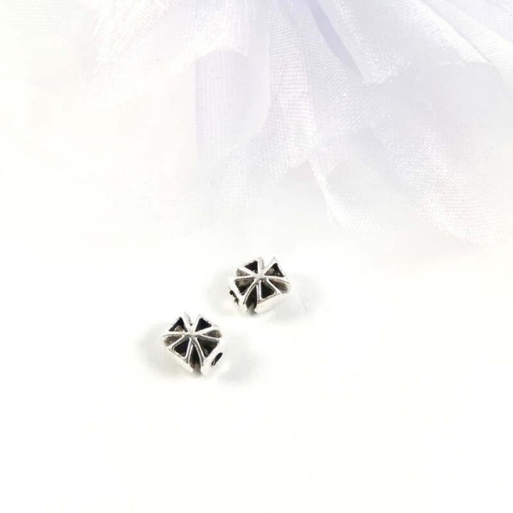 Handmade bile | Margele cruce de trecere 7mm | 6266