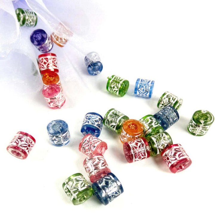 Handmade bile | Margele cilindru de trecere 8mm | 6268