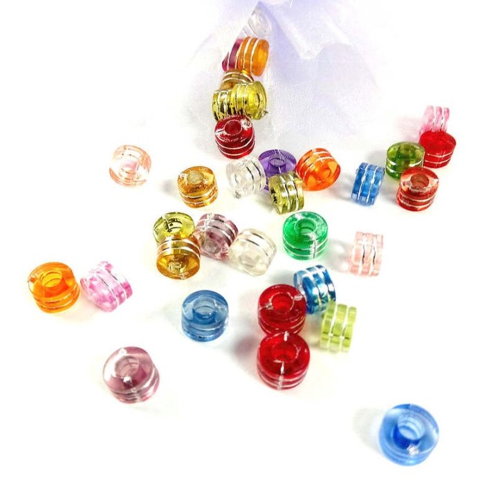 Handmade bile | Margele cilindru de trecere 8mm | 6269