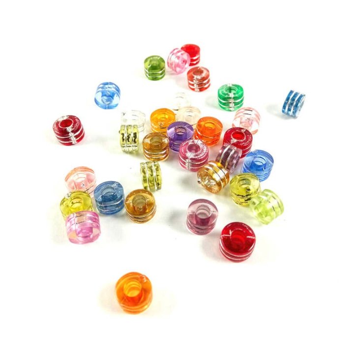 Handmade bile | Margele cilindru de trecere 8mm | 6269