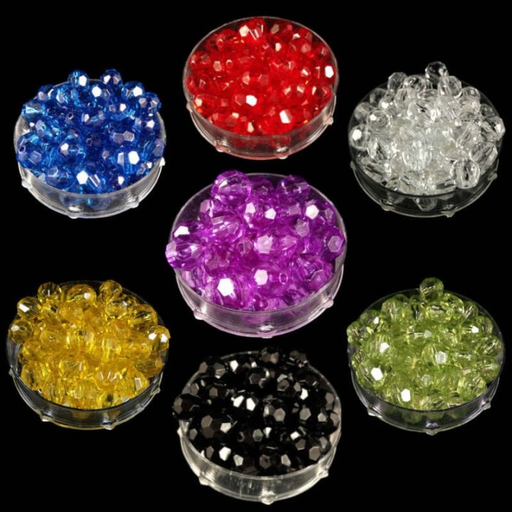 Handmade bile | Margele rotunde fatetate de trecere 6mm | 6272