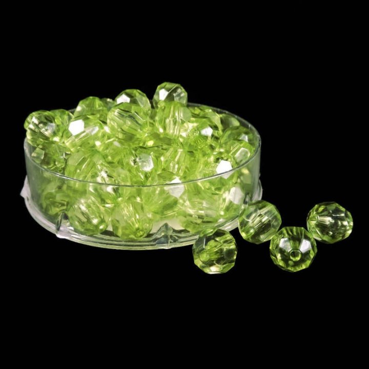Handmade bile | Margele rotunde fatetate de trecere 6mm | 6272