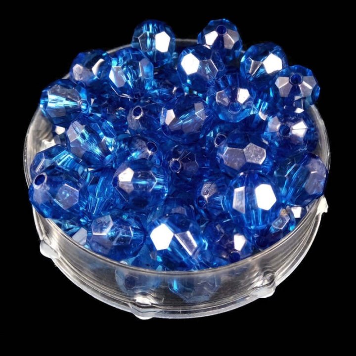 Handmade bile | Margele rotunde fatetate de trecere 8mm | 6273
