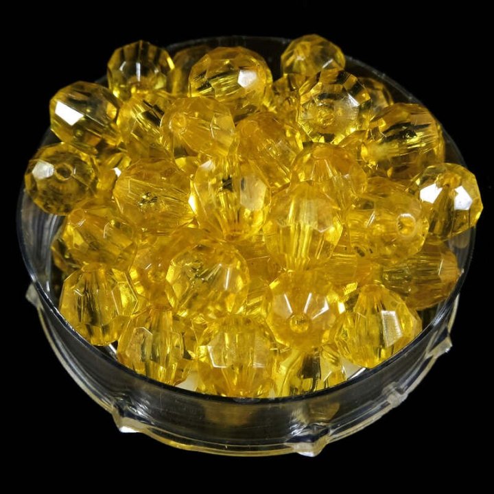 Handmade bile | Margele rotunde fatetate de trecere 10mm | 6274