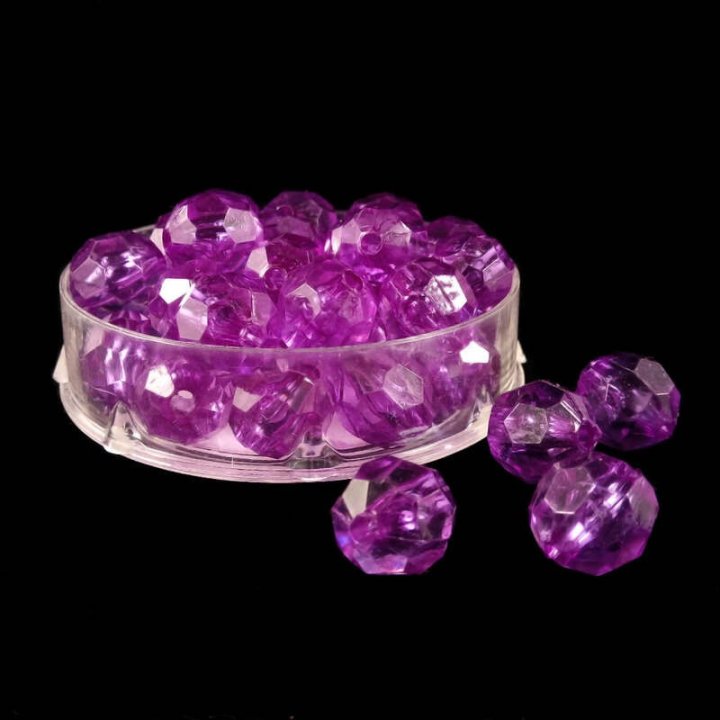 Handmade bile | Margele rotunde fatetate de trecere 12mm | 6275