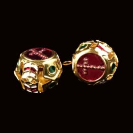 Handmade bile | Margele clopotei de trecere 20mm | 6276