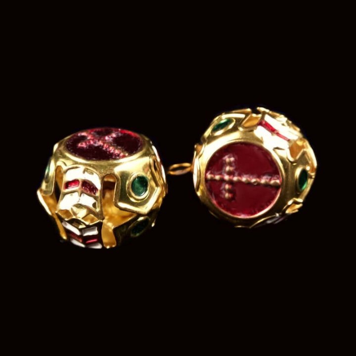 Handmade bile | Margele clopotei de trecere 20mm | 6276