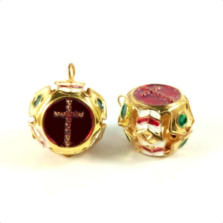 Handmade bile | Margele clopotei de trecere 20mm | 6276