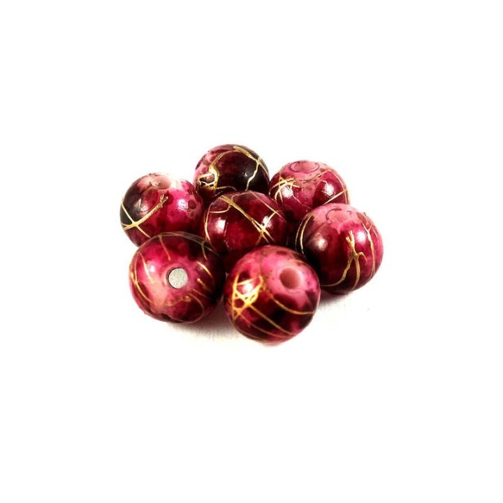 Handmade bile | Margele rotunde de trecere 8mm | 6281