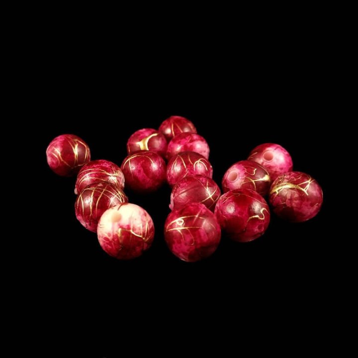 Handmade bile | Margele rotunde de trecere 10mm | 6282
