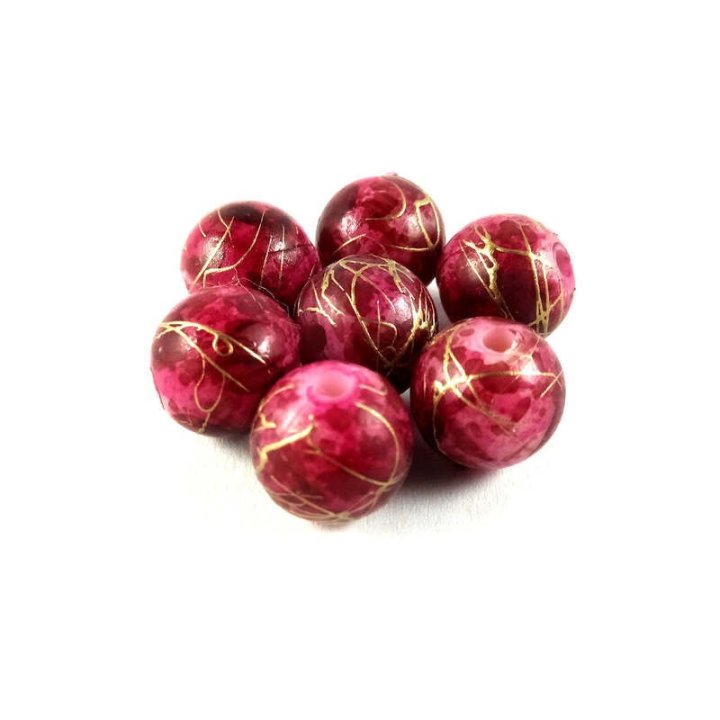 Handmade bile | Margele rotunde de trecere 10mm | 6282