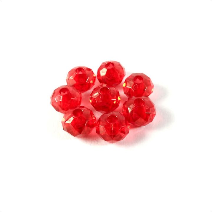 Handmade bile | Margele saibe fatetate de trecere 8mm | 6284