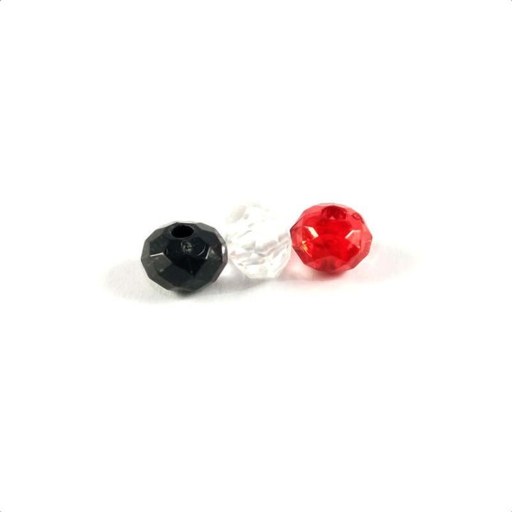 Handmade bile | Margele saibe fatetate de trecere 8mm | 6284