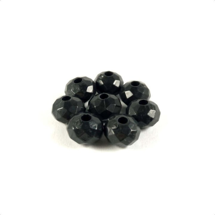 Handmade bile | Margele saibe fatetate de trecere 10mm | 6285