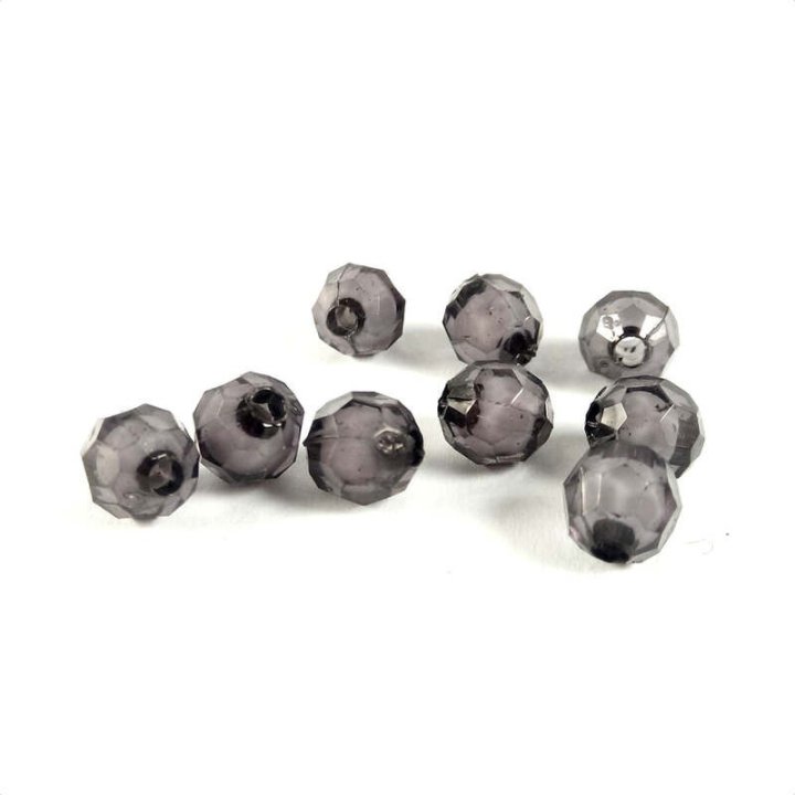 Handmade bile | Margele rotunde fatetate miez alb de trecere 6mm | 6286