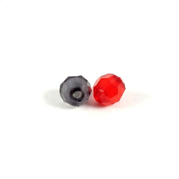 Handmade bile | Margele rotunde fatetate miez alb de trecere 6mm | 6286