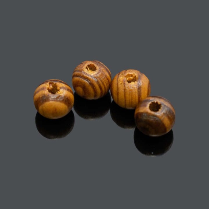 Handmade bile | Margele maslin rotunde de trecere 5mm | 6532