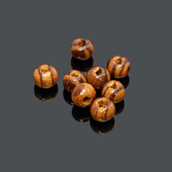 Handmade bile | Margele maslin rotunde de trecere 6mm | 6533