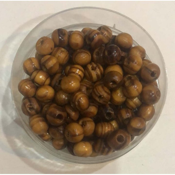 Handmade bile | Margele maslin rotunde de trecere 6mm | 6533