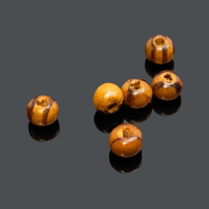 Handmade bile | Margele maslin rotunde de trecere 7mm | 6534